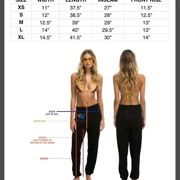 Whole Set! Aviator Nation Beige Lightning Bolt Sweat - Picture 3 of 7